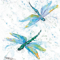 SANDI MOWER - BLANK (DRAGONFLIES GREETING CARD