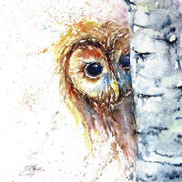 SANDI MOWER - BLANK (OWL) GREETING CARD