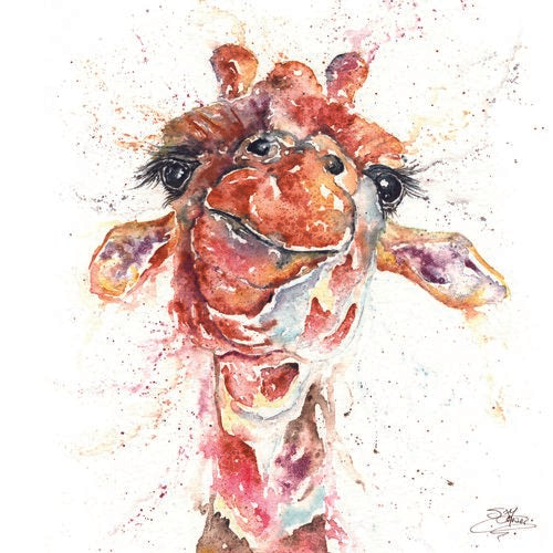 SANDI MOWER - BLANK (GIRAFFE) GREETING CARD