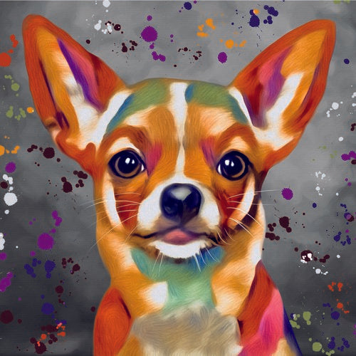 DEB BARKER - BLANK (CHIHUAHUA) GREETING CARD