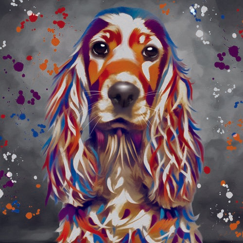 DEB BARKER - BLANK (COCKER SPANIEL) GREETING CARD