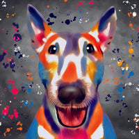 DEB BARKER - BLANK (ENG BULL TERRIER) GREETING CARD