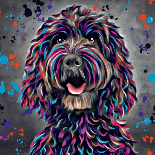 DEB BARKER - BLANK (COCKERPOO) GREETING CARD