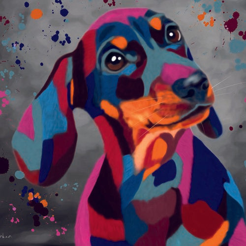 DEB BARKER - BLANK (DACHSHUND) GREETING CARD
