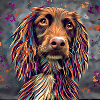 DEB BARKER - BLANK (SPANIEL) GREETING CARD