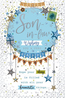 KINGFISHER - SON IN LAW TRAD BIRTHDAY CARD