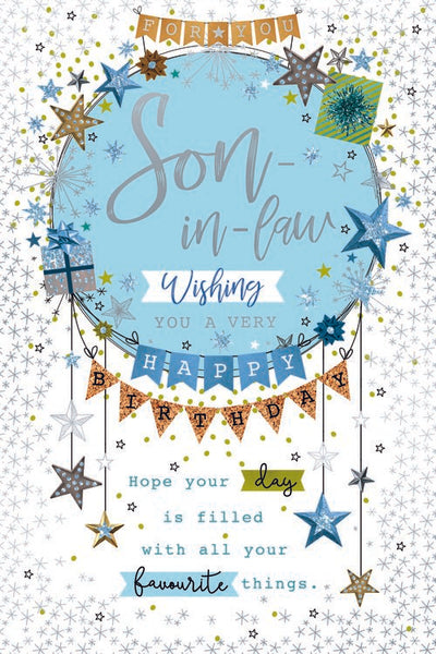 KINGFISHER - SON IN LAW TRAD BIRTHDAY CARD