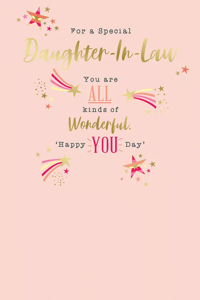 EMOTIVE  - DAUGHTER IN LAW BIRTHDAY CARD **