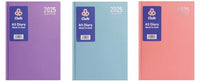 CLUB 2025 A5 PASTEL COVER WEEK TO VIEW HARD COVER DIARY WITH RIBBON (3 ASSORTED COLOURS)