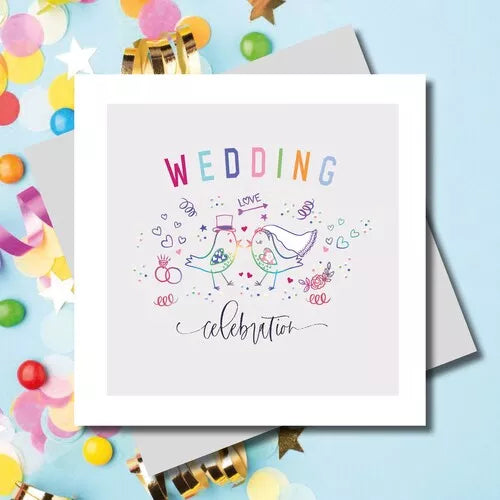 MARINA B DESIGNS -CONFETTI- WEDDING DAY GREETING CARD