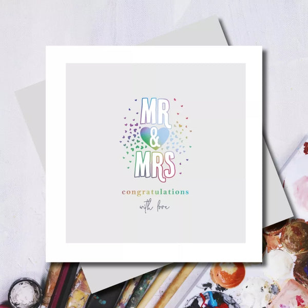 MARINA B DESIGNS -MR & MRS- WEDDING DAY GREETING CARD