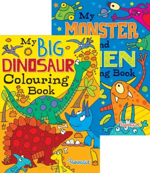 ALIEN/MONSTERS/DINOSAURS COLOURING BOOK