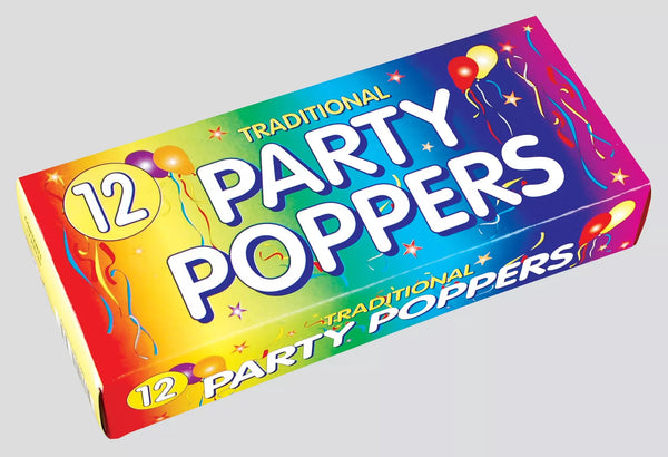 Party Poppers Box of 12