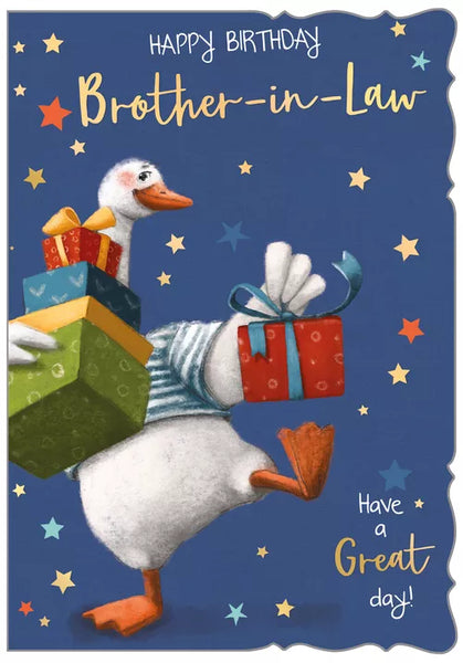 BROTHER IN LAW CUTE BIRTHDAY CARD **