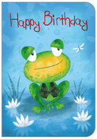 Happy Birthday Card -  Open Juvenile Frog