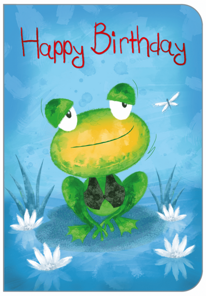 Happy Birthday Card -  Open Juvenile Frog