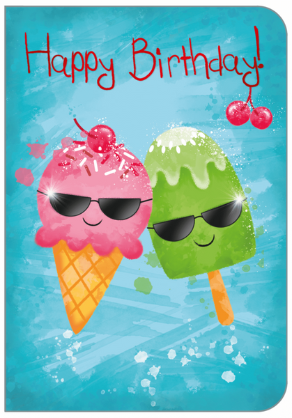 Happy Birthday Card -  Ice-creams