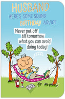Quip & Wip Humour Husband Birthday Greeting Card