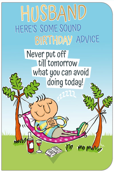 Quip & Wip Humour Husband Birthday Greeting Card