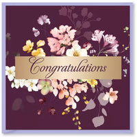 DBV SQ CARDS  - FLEUR CONGRATS FEM GREETING CARD