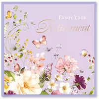 FLEUR RETIREMENT FEM GREETING CARD