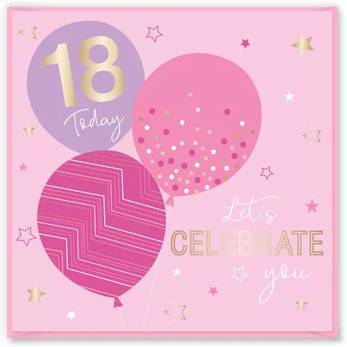 AGE 18 FEMALE - Birthday Card