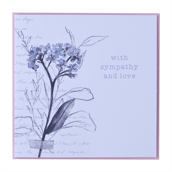 DBV SQ CARDS  - HERBARIUM SYMPATHY GREETING CARD