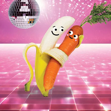 Fruit n Veg Dancing Blank Card
