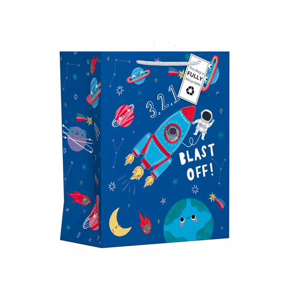 GIFTMAKER MEDIUM GIFT BAG - SPACE ACTIVITY