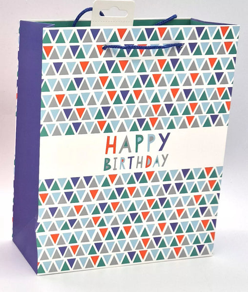 GIFTMAKER MEDIUM GIFT BAG - HAPPY BIRTHDAY CHEVRON