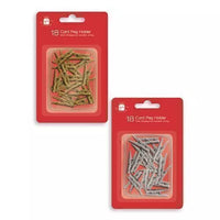 GIFTMAKER 18 piece GOLD & SILVER PEG CARD HOLDERS WITH METALLIC STRING