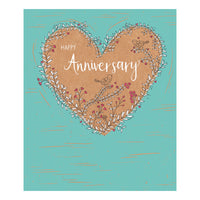 ECO NATURE CARDS  - HAPPY ANNIVERSARY TRAD GREETING CARD