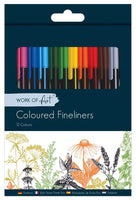 COLOURED FINELINER PENS "WORK OF ART" IN 12 ASSORTED COLOURS