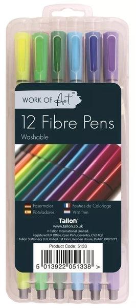 Work of Art 12 Washable Fibre Pens*