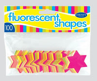 COUNTY FLUORESCENT STARS 42MM 100 PACK
