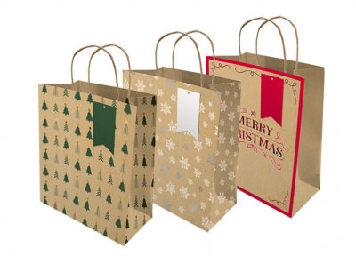 Medium Foiled Kraft Gift Bag