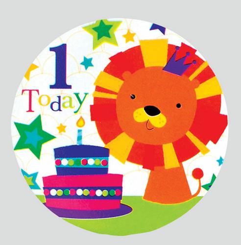 Birthday Badge - Age 1 - Boy - Assorted Designs