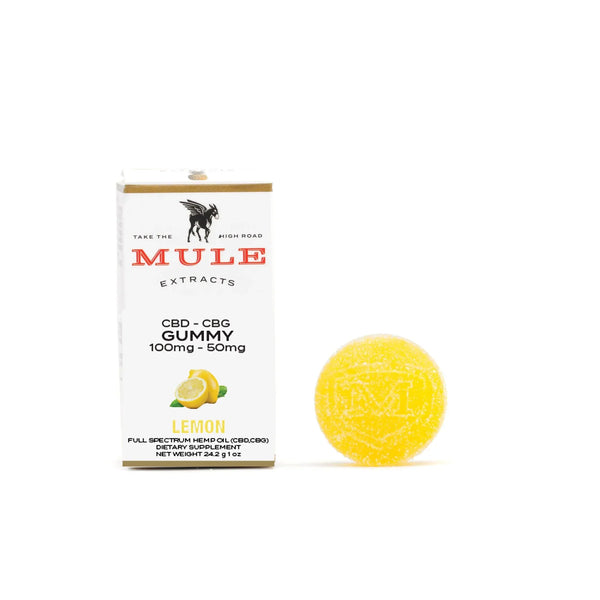 Mule Extracts - CBD/CBG/THC Gummies, Lemon 2pk