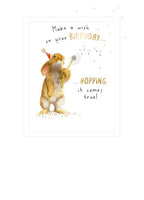 Bunny Hopping it Comes True Birthday Card