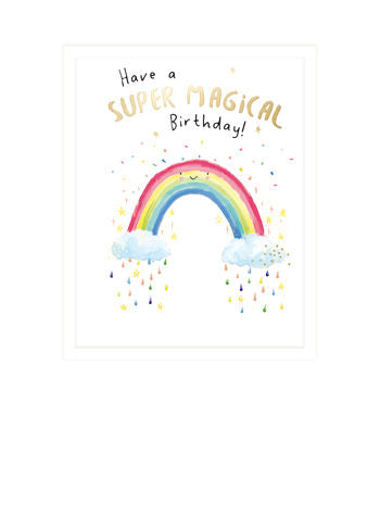 Rainbow Super Magical Birthday Card