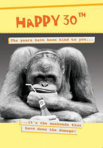 30th - Celebration Drink Birthday Card
