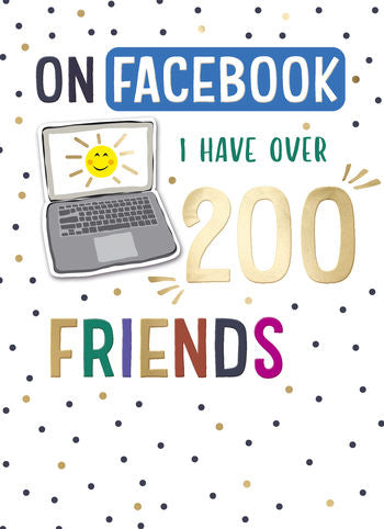 Facebook Friends Birthday Card