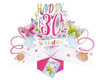 30th Birthday (Butterflies) Pop-up Card