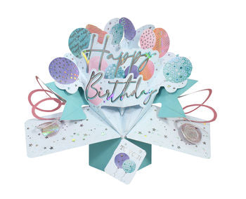 Happy Birthday - Balloons Pop-Up Card