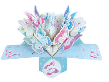Birthday Butterflies (Pastel) Pop-Up Card