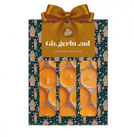 CHRISTMAS TEALIGHTS - GINGERBREAD PACK OF 12