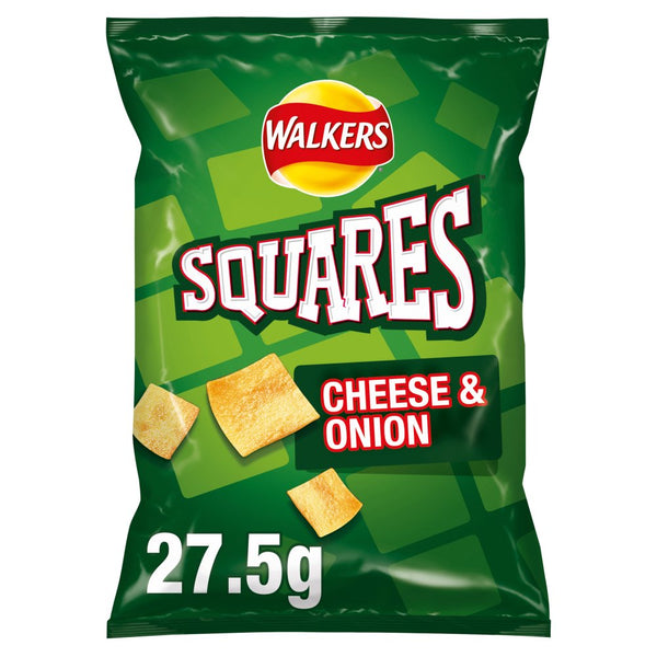 Walkers Cheese & Onion Squares Crisps 27.5g