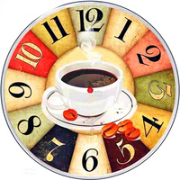 Diamond Painting - Coffee Clock