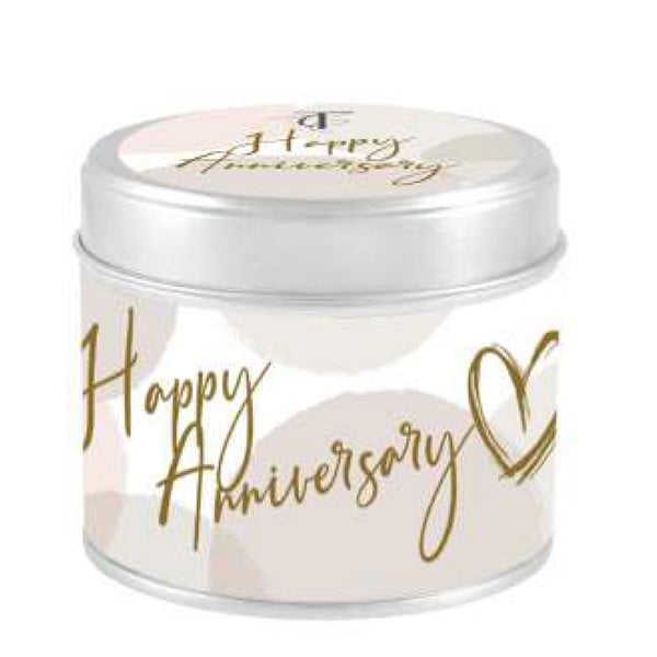 Sentiments Candle in Tin - Happy Anniversary