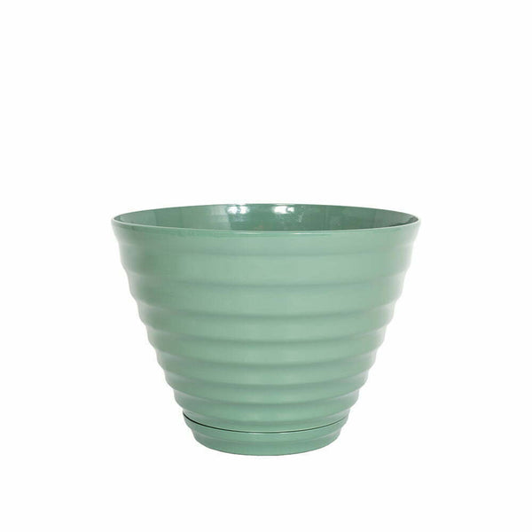 Vale SAGE GREEN Planter with in Built Saucer 40cm